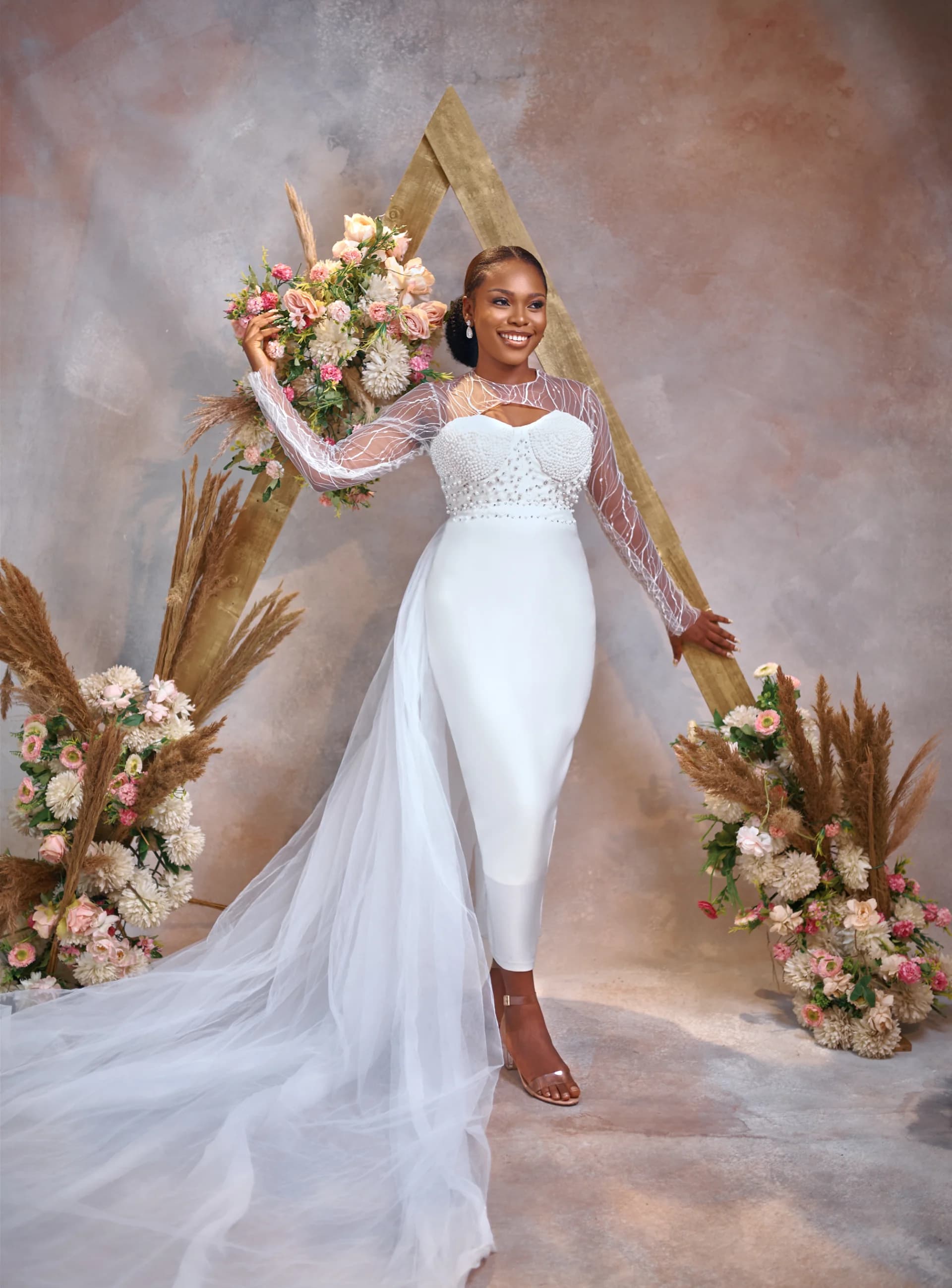 Model wearing a couture dress from the Minis collection